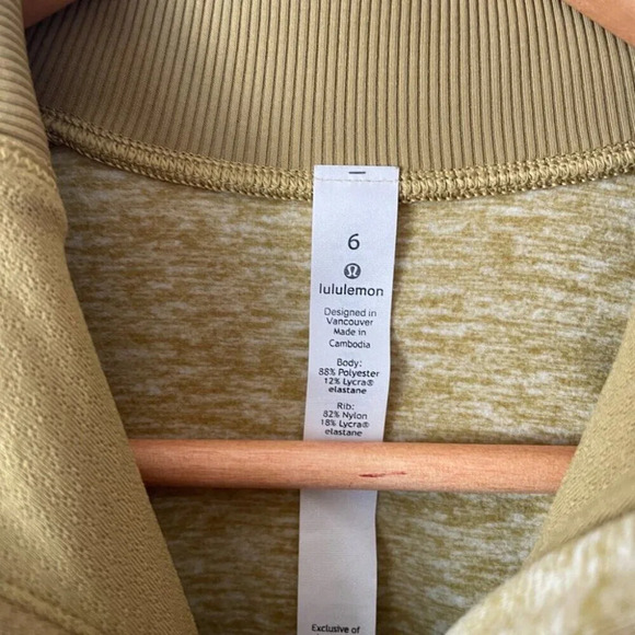 Lululemon Always Alert 1/2 Zip Jacket Sweater Heathered Grape Leaf Size 6 - Picture 9 of 9